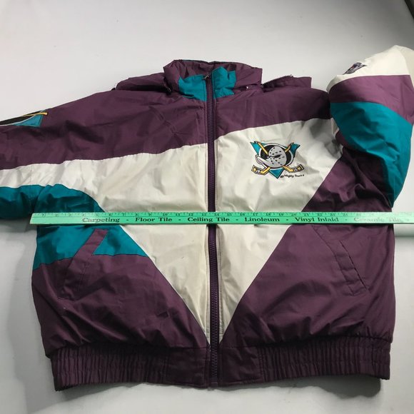 Vintage Anaheim Mighty Ducks 90s Pro Player Puffer Jacket XLarge XL Men Hockey🔥 - Picture 10 of 16